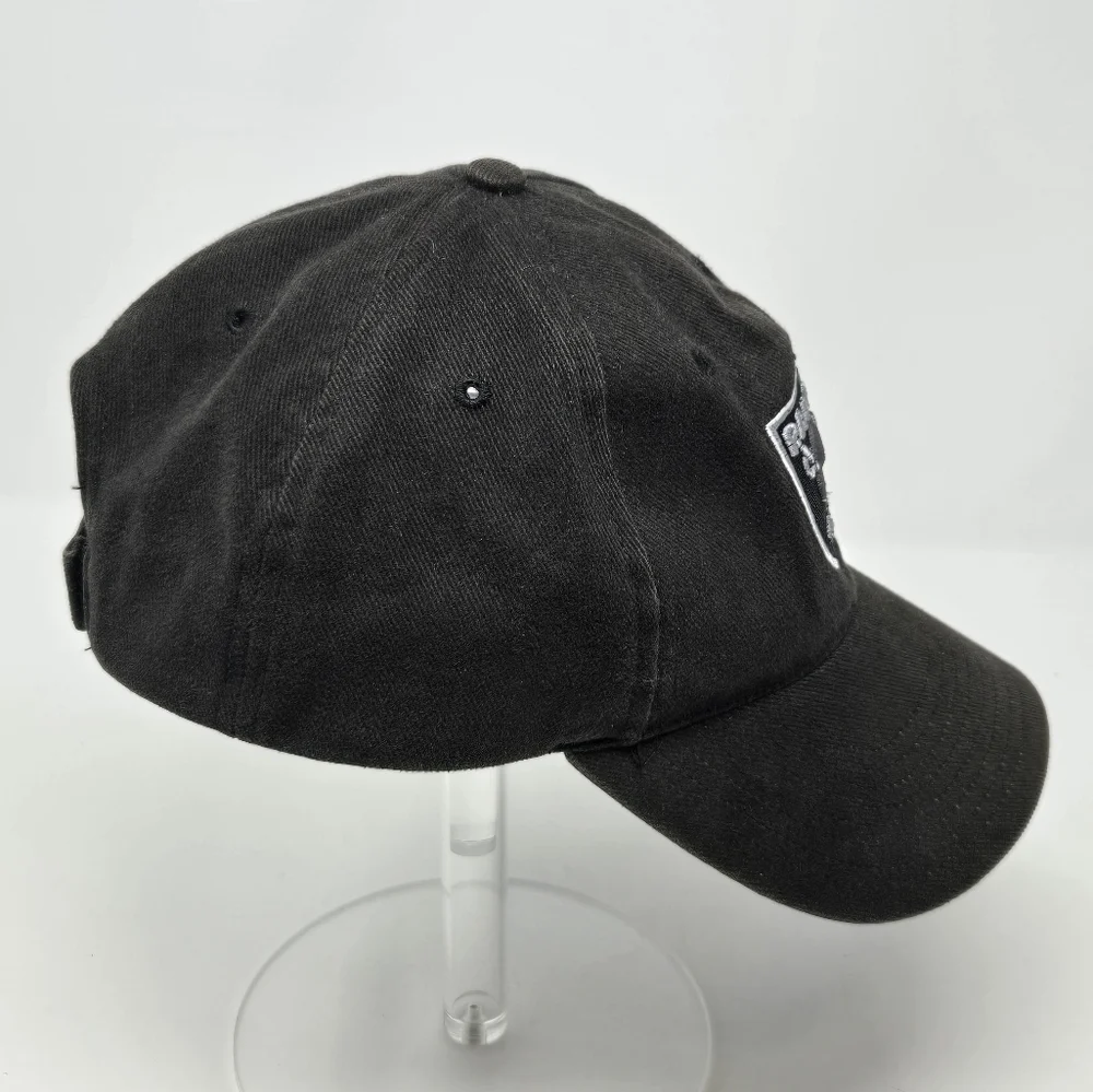 NFL OAKLAND RAIDERS 100% COTTON BLACK BASEBALL HAT CAP UNISEX OS